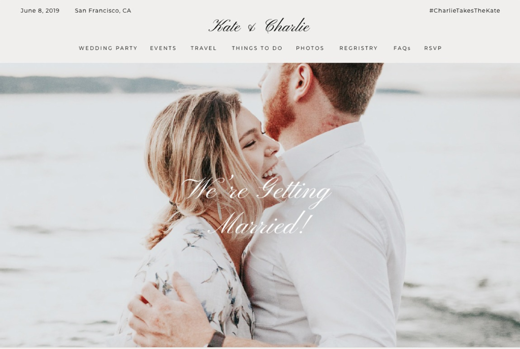 zola wedding website